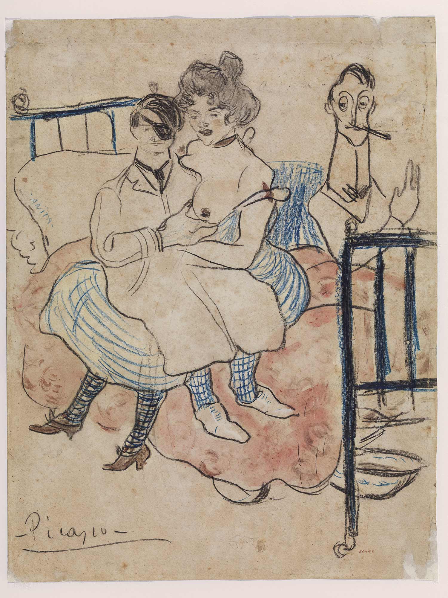 Els germans Mateu i Àngel Fernández de Soto amb Anita