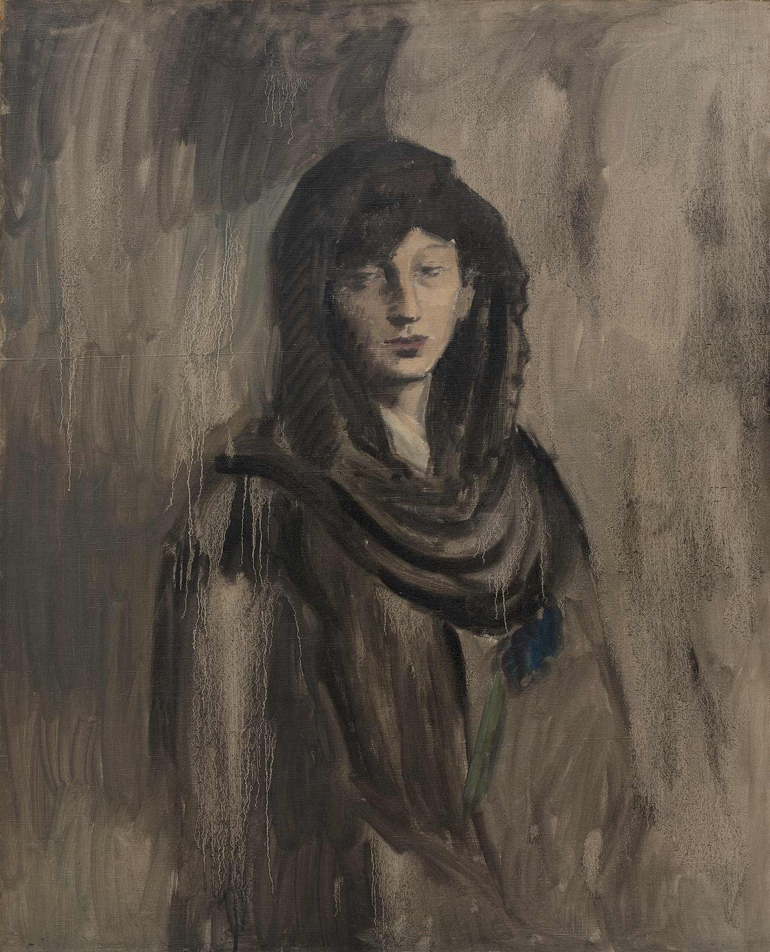 Fernande Olivier amb mantellina negra