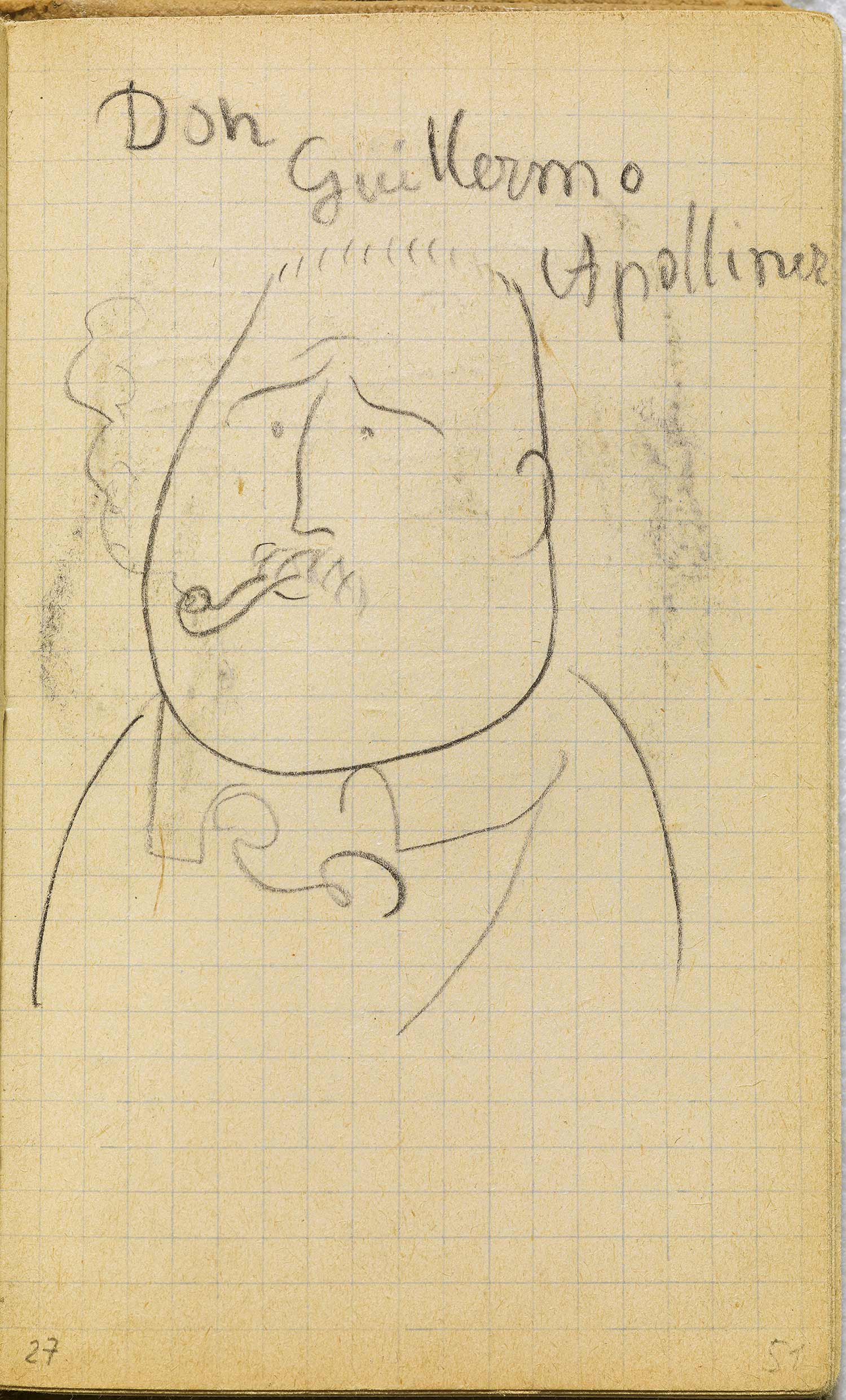 Caricatura de Guillaume Apollinaire