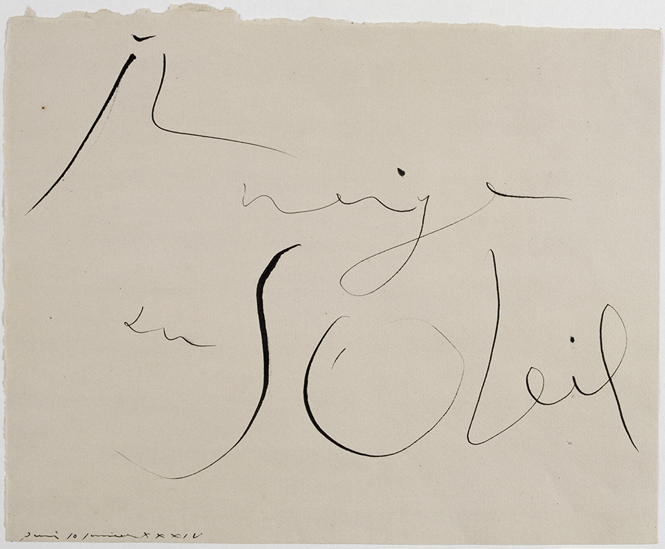 Pablo Picasso «Il neige au soleil», Neva al sol París, 10 de gener de 1934. Ploma i tinta xinesa sobre paper de dibuix verjurat. 26,8 × 32,8 cm. Musée national Picasso-Paris. Dació Pablo Picasso, 1979. MP1123 © RMN-Grand Palais (Musée naPicasso-Paris) / Thierry Le Mage. Musée national Picasso-Paris