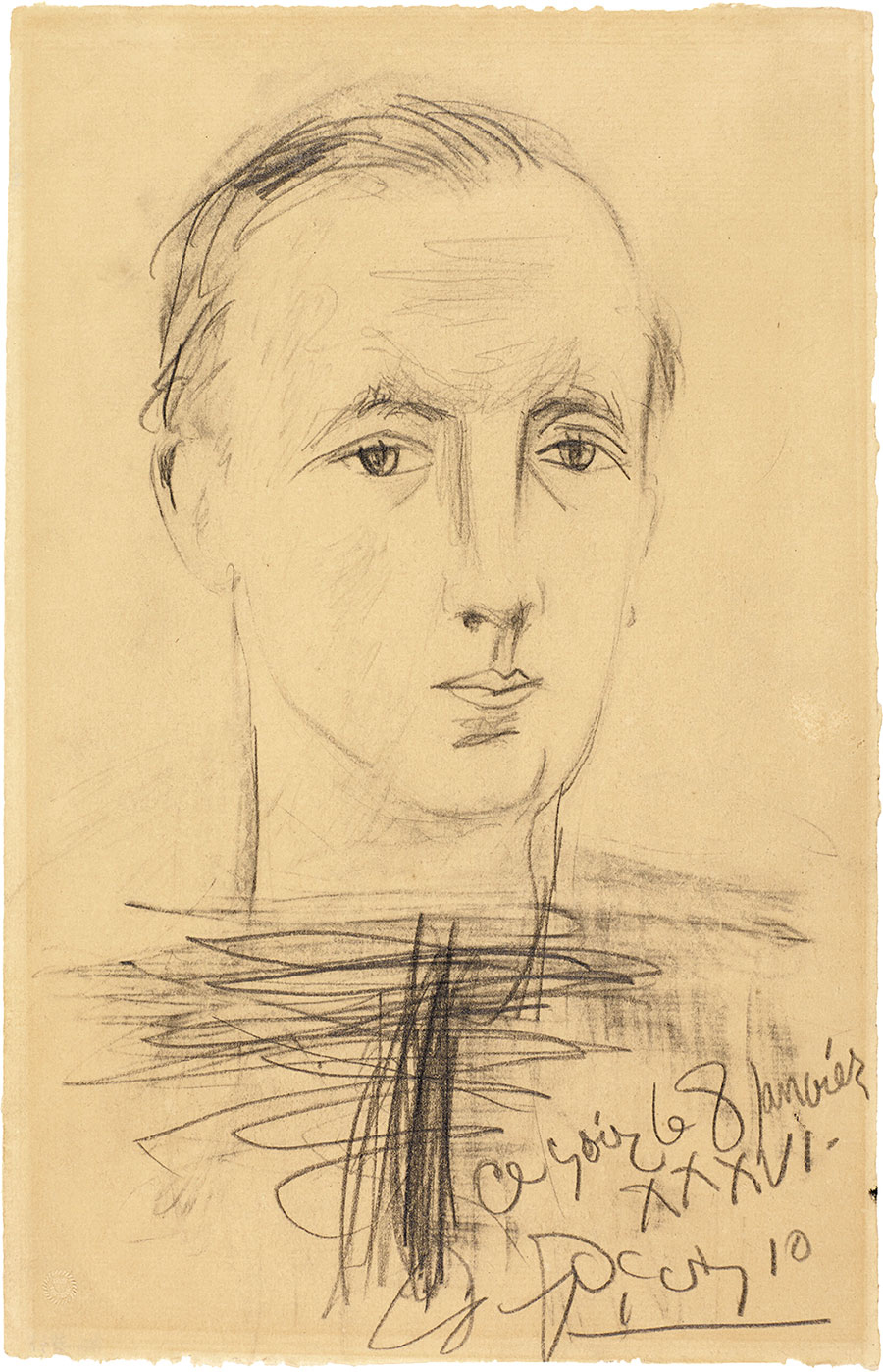 Pablo Picasso. Paul Eluard. Llapis de grafit sobre paper, 1936. Musée d’art et d’histoire Paul Eluard – Saint-Denis. Cliché :Irène Andréani © Successió Pablo Picasso, VEGAP, Madrid 2019