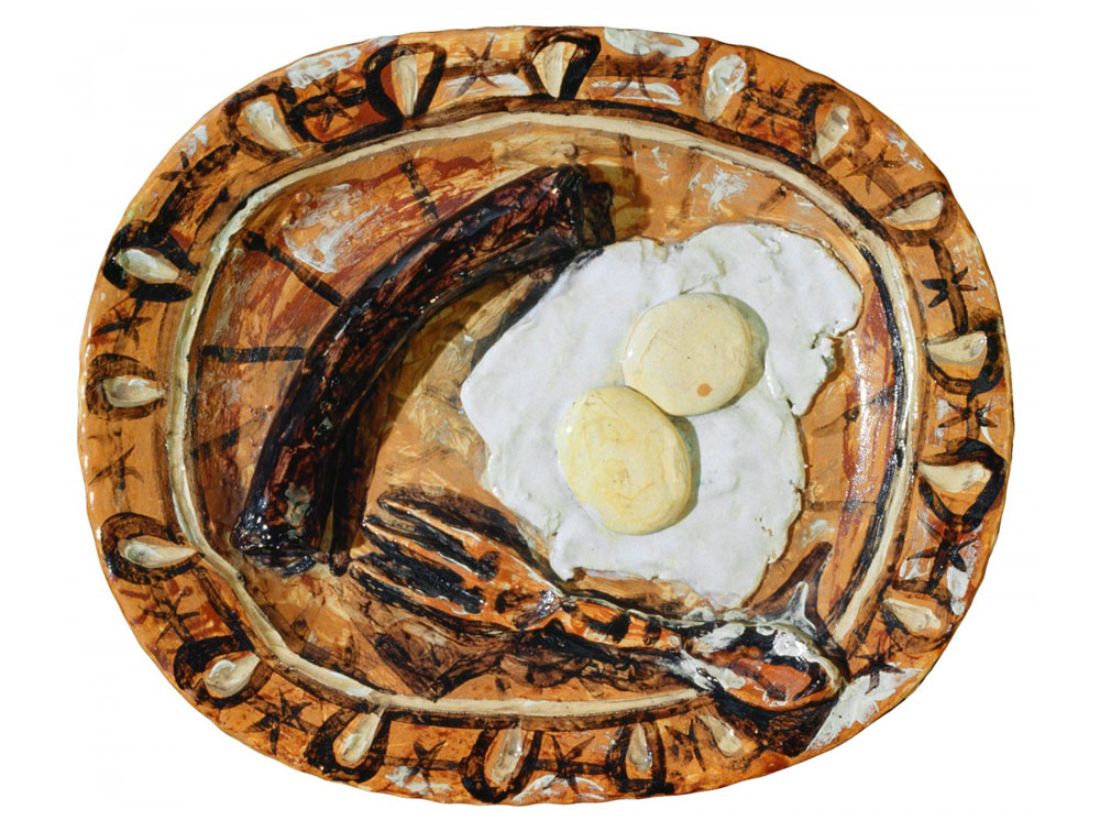 Pablo Picasso. 'Cap de dona'. París, 1929-1930. Ferro, xapa, molles i colador pintats. 100 x 37 x 59 cm. Musée national Picasso-Paris. Donació de Pablo Picasso, 1979. MP 270. Fotografia (C) RMN-Grand Palais (Musée national Picasso-Paris) / Mathieu Rabeau © Successió Pablo Picasso, VEGAP, Madrid 2018 