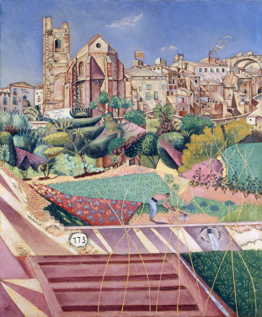 Joan Miró. "Mont-roig, l'església i el poble", 1919. Fundació Joan Miró, Barcelona © Successió Miró, 2023