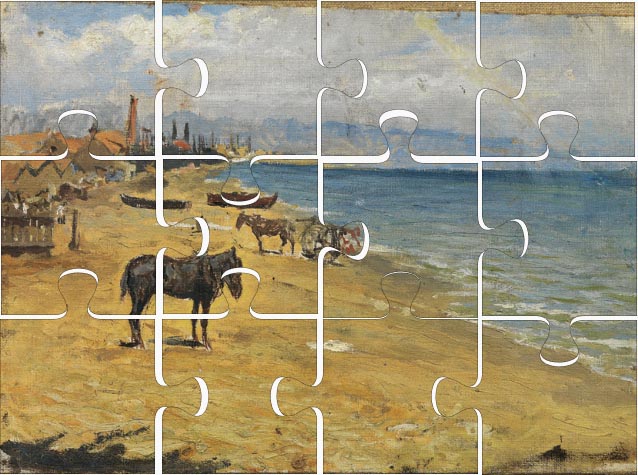 Trencaclosques de la "Platja de la Barceloneta" de Picasso