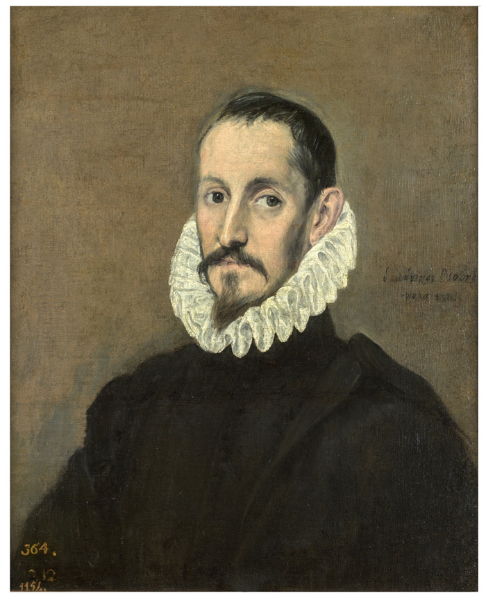 El Greco. Retrato de un caballero. c. 1586. Oli sobre tela. 67 x 55 cm © Col·lecció Museo Nacional de El Prado, Madrid