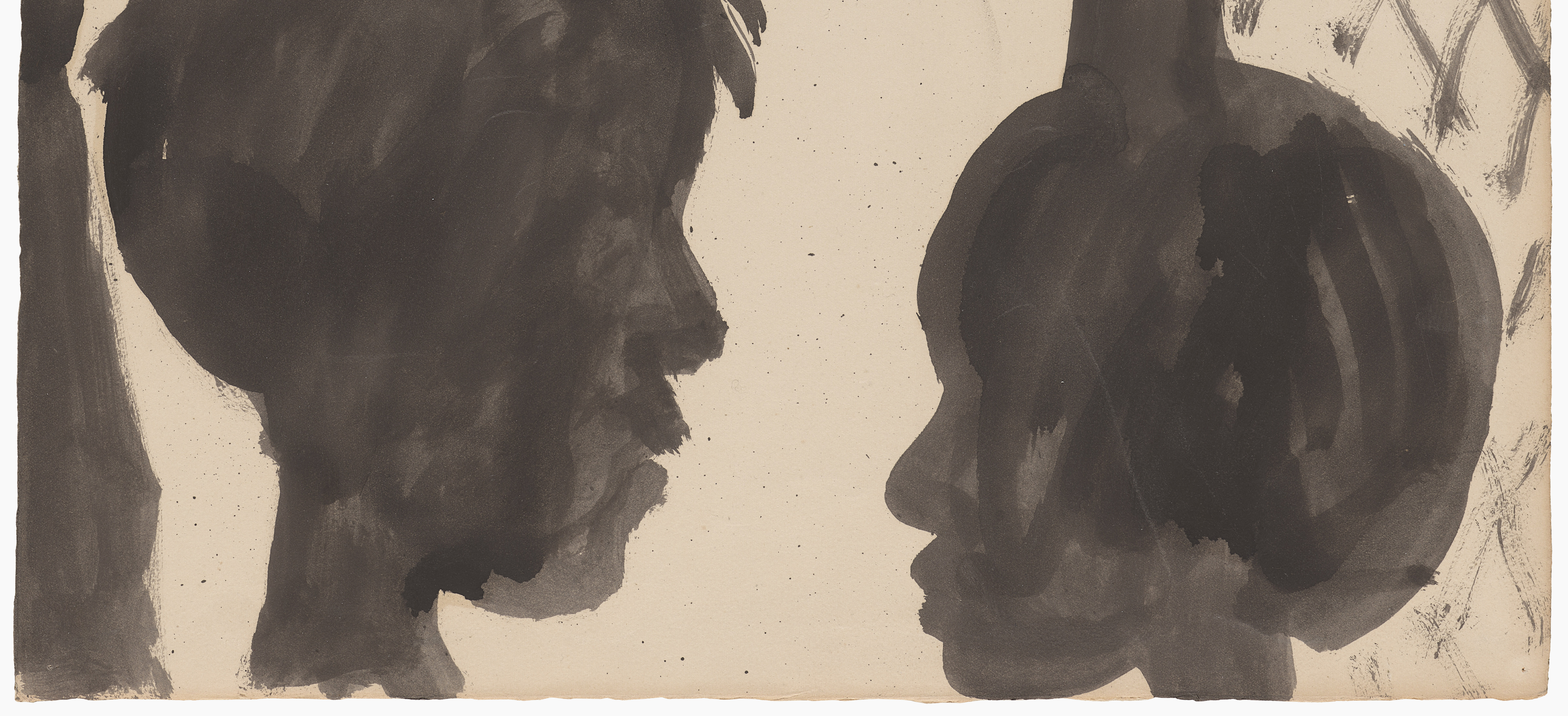 Pablo Picasso. Quatre perfils en ombres xineses, 7 de setembre de 1952. Col·lecció particular. Fotografia: Sandra Pointet © Successió Pablo Picasso, VEGAP, Madrid, 2025