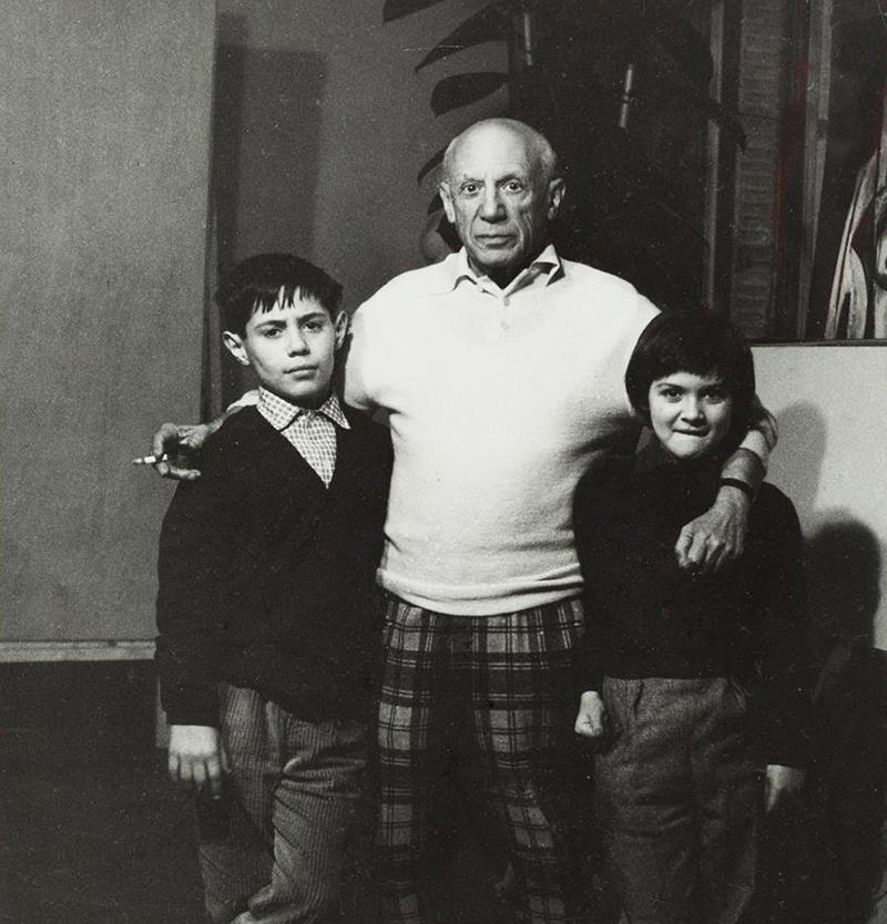 Picasso i els seus fills Claude i Paloma a La Californie