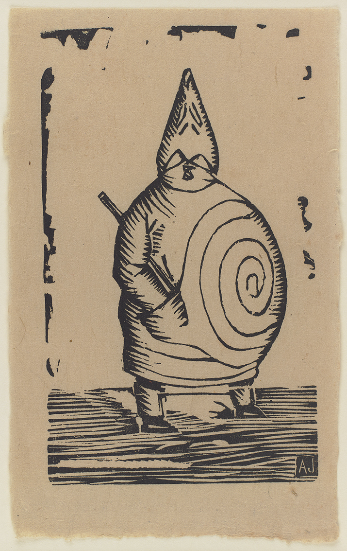    Alfred Jarry. "True Portrait of Monsieur Ubu". 1942. Woodcut on paper. Private Collection 