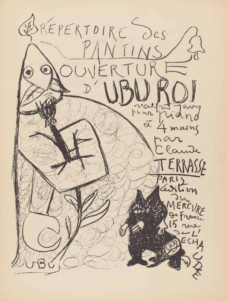 Alfred Jarry, Claude Terrasse. "Partitura original de Repertoire des Patins: L’Ouverture d’Ubu roi". París, 1898. Colección particular 