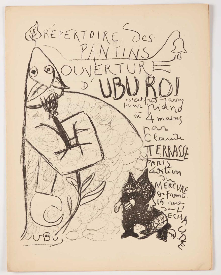  Alfred Jarry, Claude Terrasse. "Partitura original de Repertoire des Patins: L’Ouverture d’Ubu roi". París, 1898. Col·lecció Particular. Fotografia: Museu Picasso, Barcelona / ArtWorkPhoto.eu