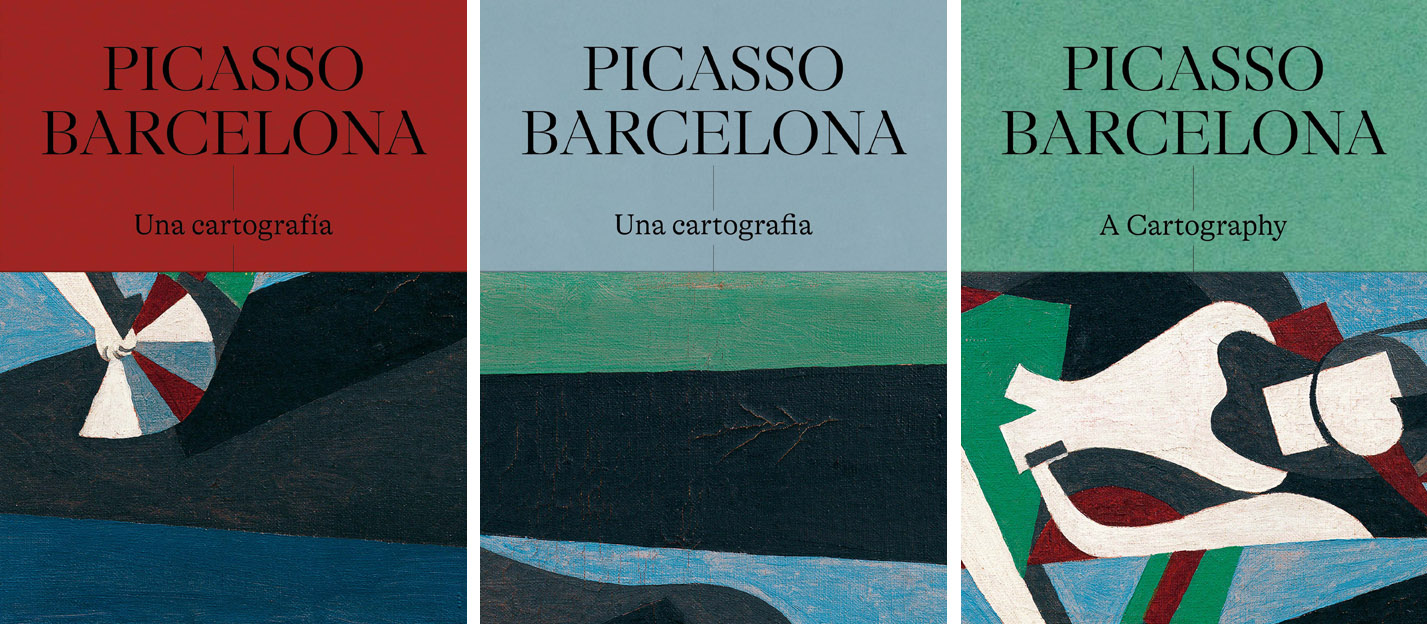 Portada de "Picasso-Barcelona. Una cartografia" en català, castellà i anglés 