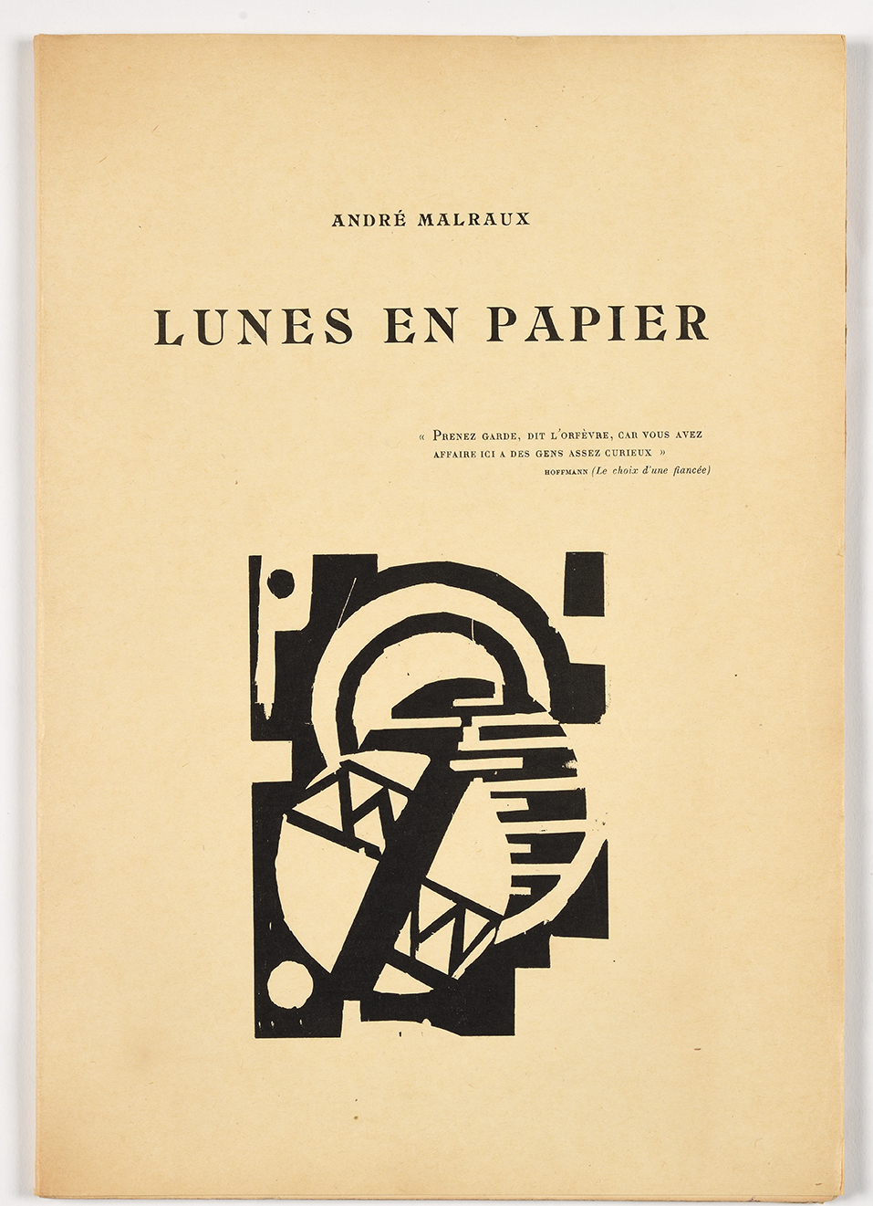 Llibre il·lustrat. Edicions Galeria Kahnweiler. Lunes en papier, 1921  