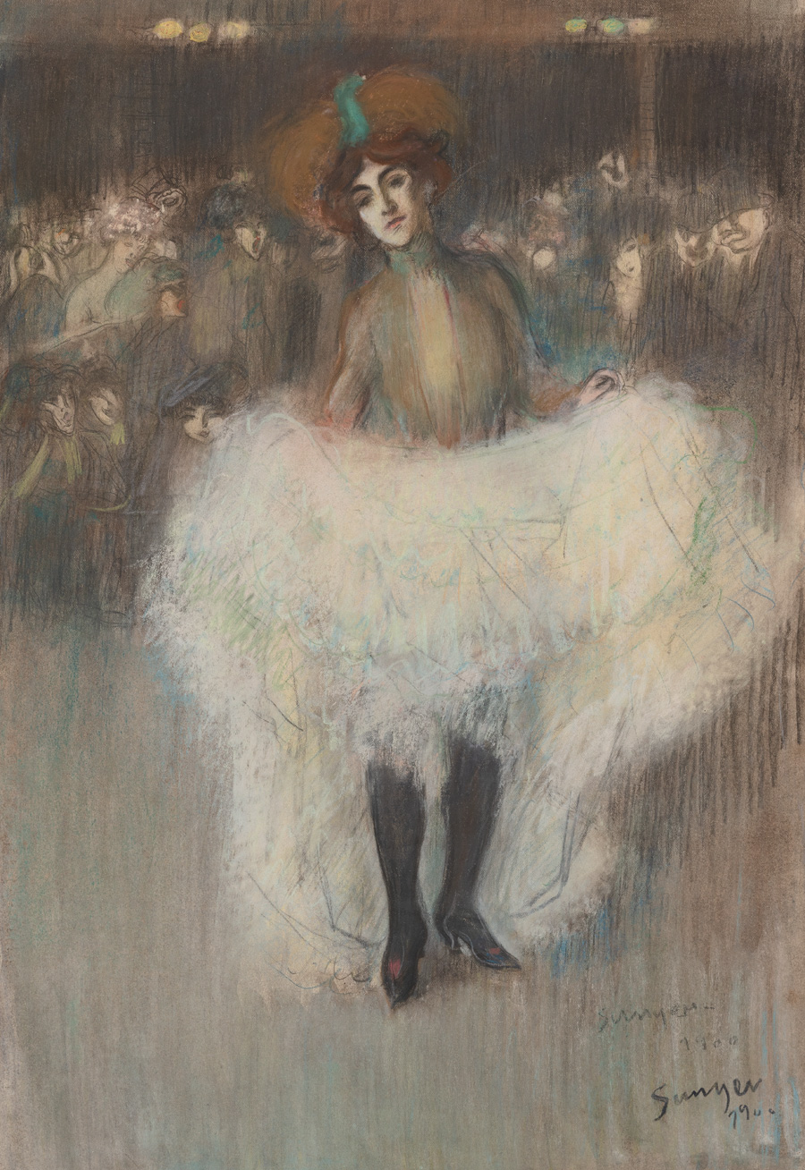 Joaquim Sunyer. "Ballarina o Ballarina de Cake-Walk", 1904. Pastel sobre paper. 57 x 42 cm. Col·lecció particular © Joaquim Sunyer, VEGAP, Barcelona, 2024