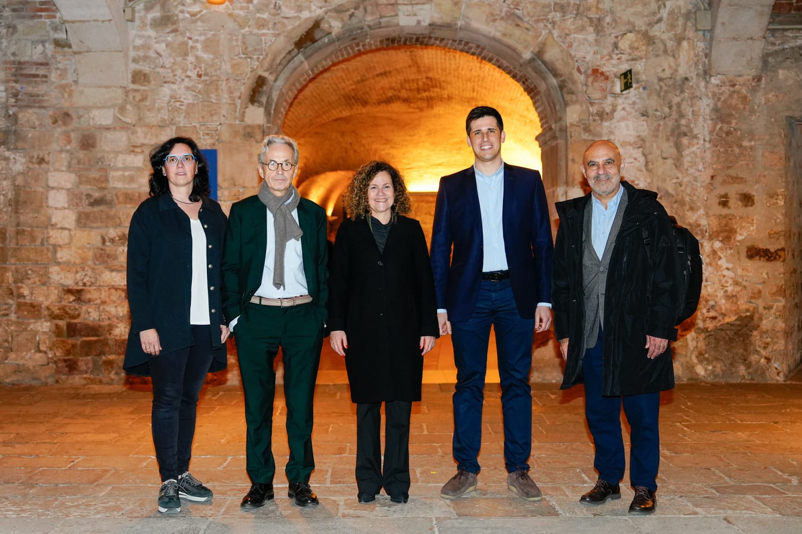 D’esquerra a dreta: Judit Gisbert i Ester, alcaldessa de Solsona, Emmanuel Guigon, director del Museu Picasso de Barcelona, Sònia Hernández, consellera de Cultura de la Generalitat de Catalunya, Carles Freixes, director del Museu de Solsona i Joaquim Borràs Gómez, director general del Patrimoni Cultural.