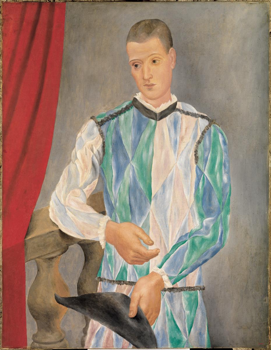 Pablo Picasso. Arlequí. 1917. Oli sobre tela. 116 x 90 cm. Museu Picasso, Barcelona. Foto: Estudi Gasull. MPB 10.941