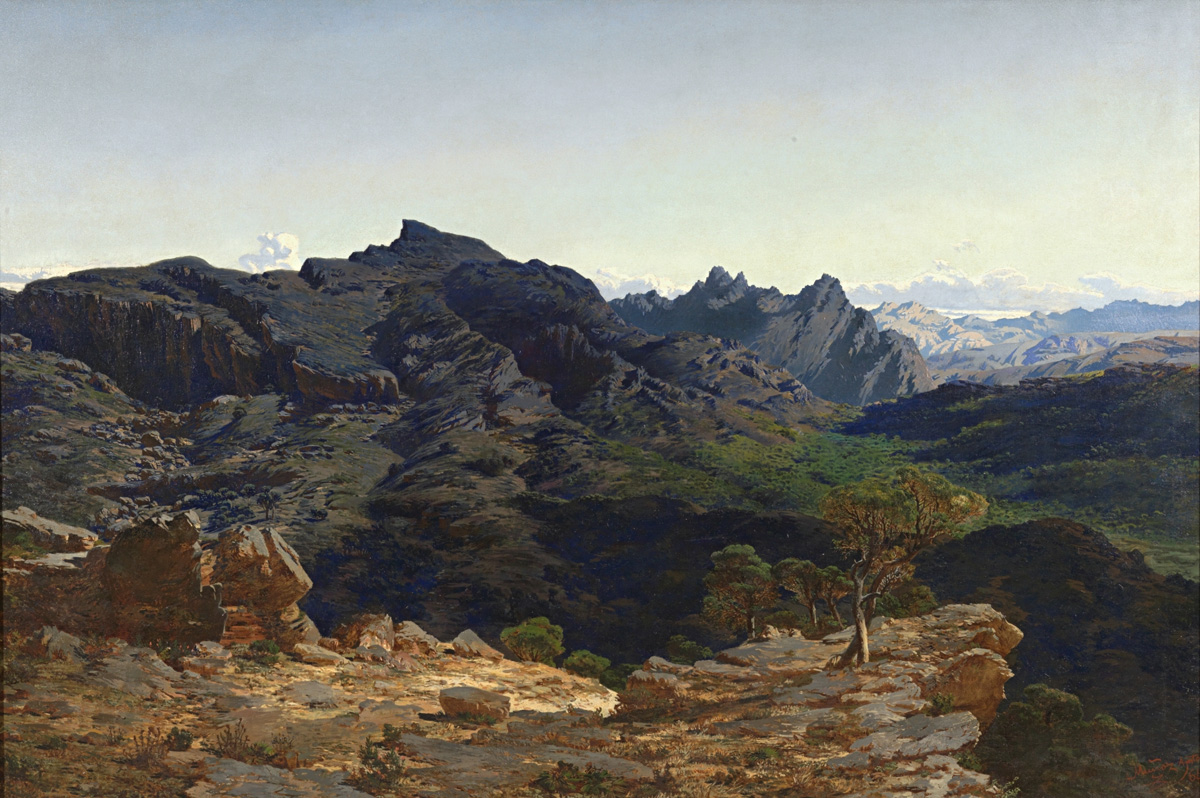 Antonio Muñoz Degrain. La sierra de las Agujas, tomada desde la loma del Cavall-Bernat. 1864. Oli sobre tela 144 x 217 cm © Col·lecció Museo Nacional de El Prado, Madrid