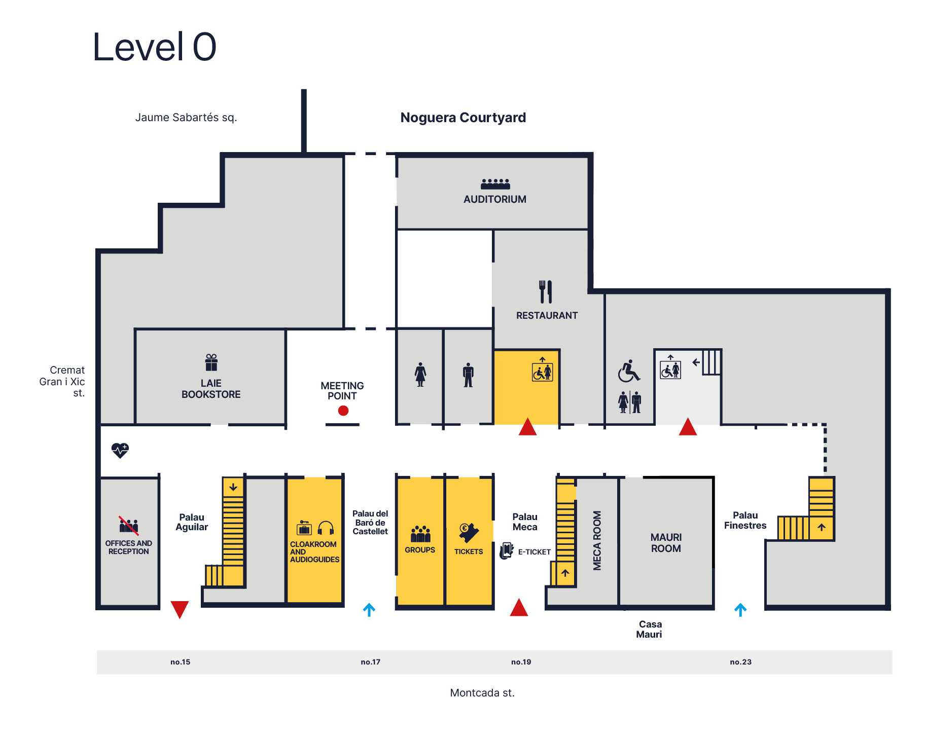 Map of the museum level 0