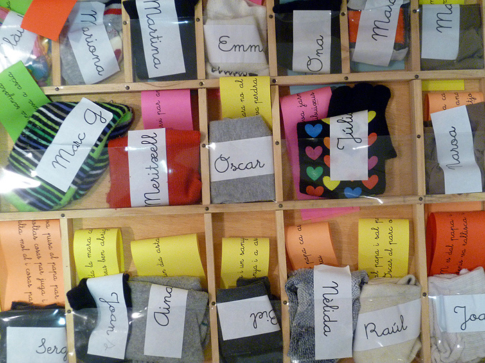 Treball del projecte Reflexionart fet amb mitjons