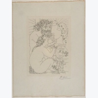 Escultor con su modelo Escultor con su modelo