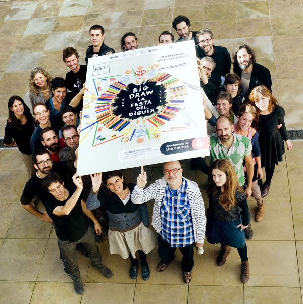 Big Draw 2012 Foto de família dels talleristes