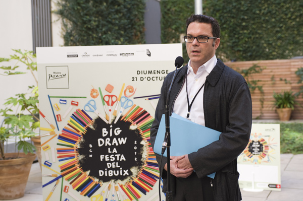 Big Draw 2012 El director del museu presentant als talleristes