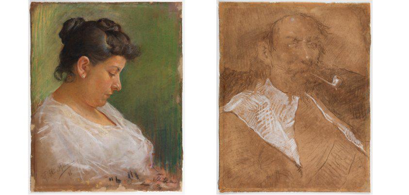 Restauració "Retrat de la mare de l'artista". Anvers i revers Anverso y reverso del pastel