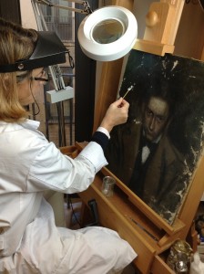 Detalls del procés de restauració de l'obra 