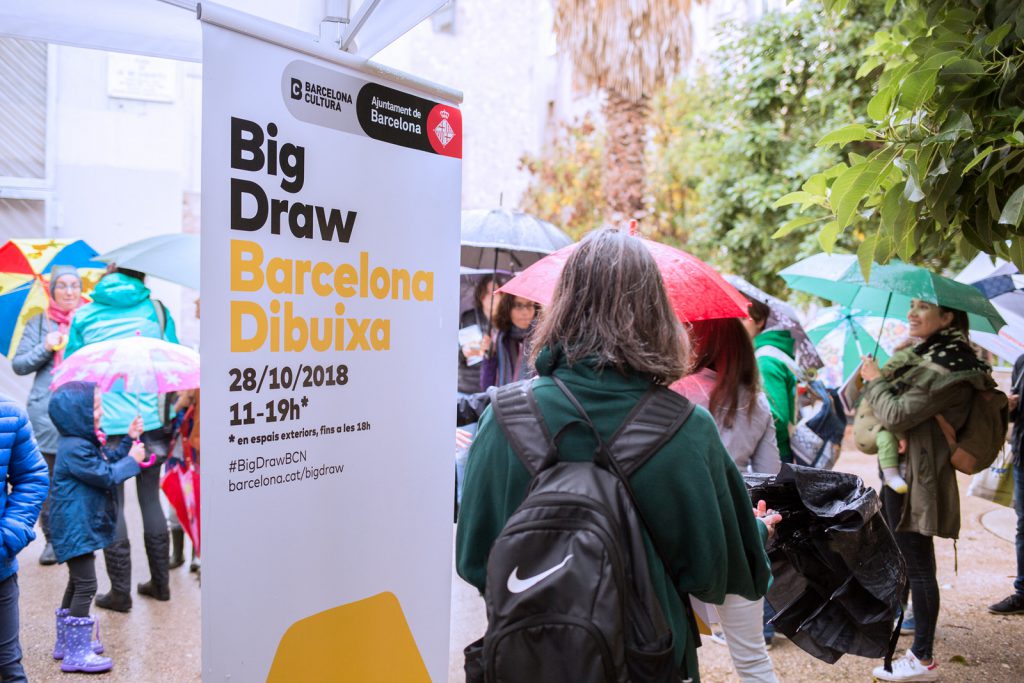 Summary in images of the Big Draw. Barcelona Draws 2018